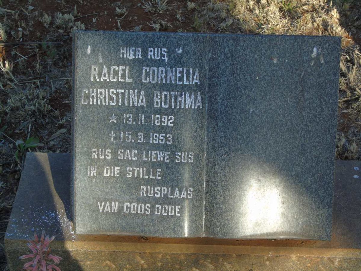BOTHMA Ragel Cornelia Christina 1892-1953