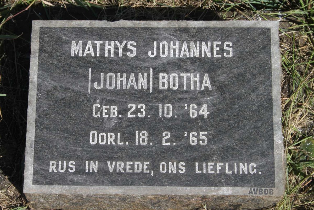 BOTHA Mathys Johannes 1964-1965