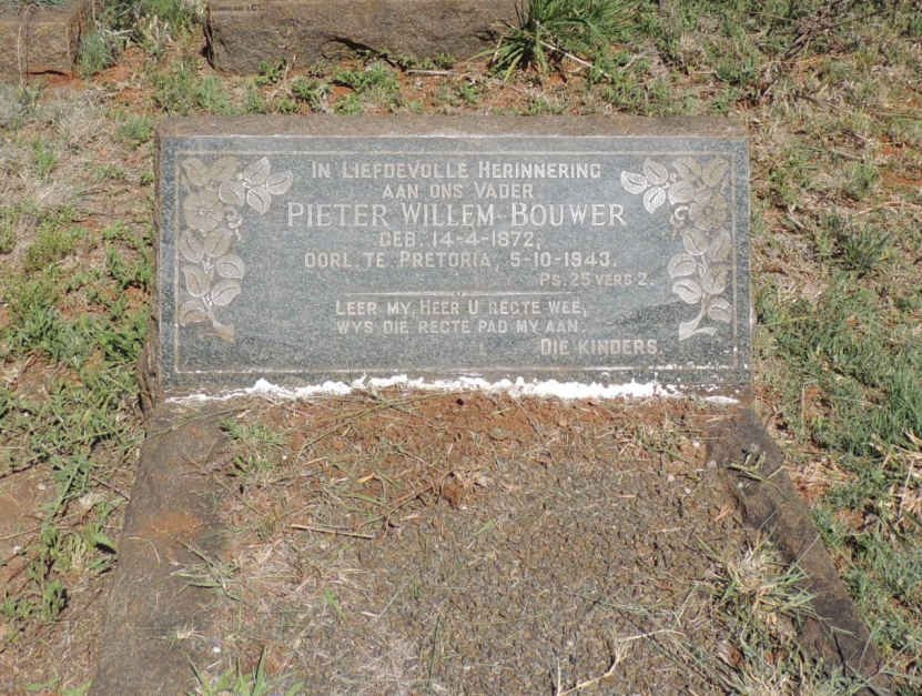 BOUWER Pieter Willem 1872-1943