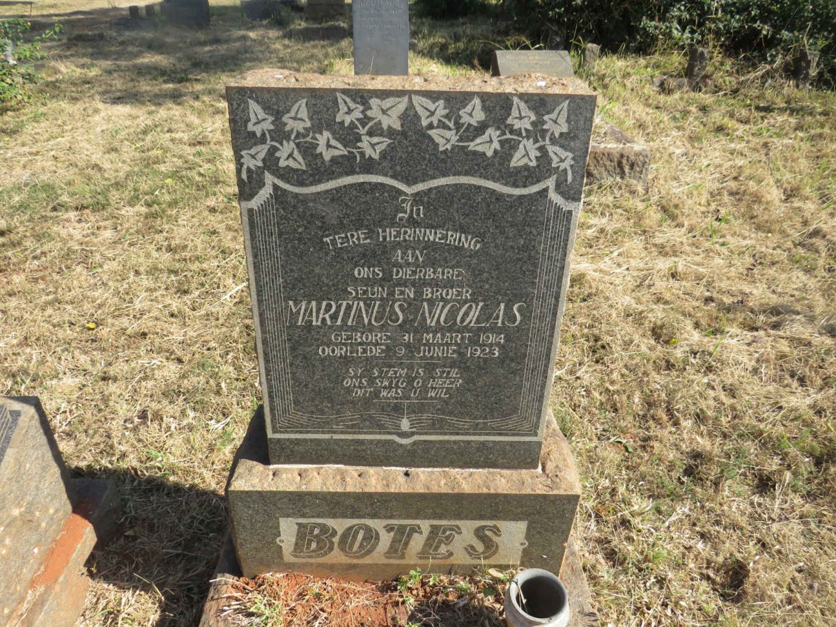 BOTES Martinus Nicolas 1914-1923