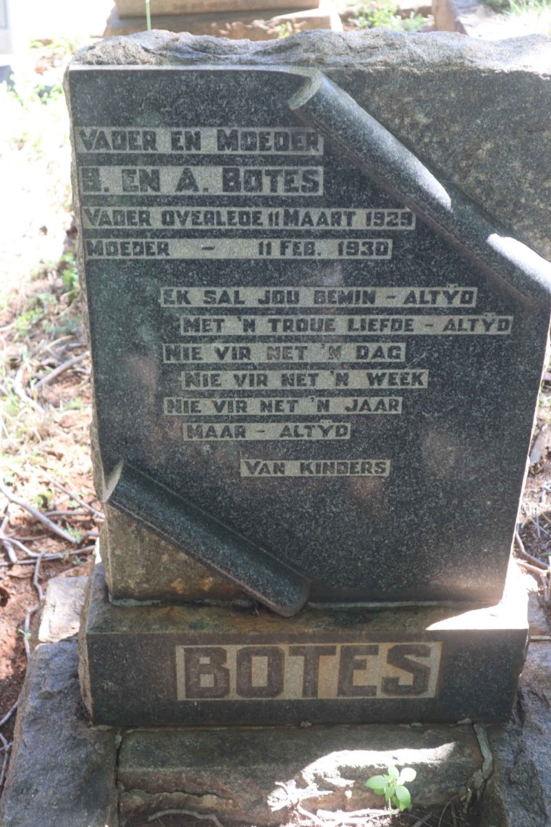 BOTES B. -1929 &amp; A. -1930