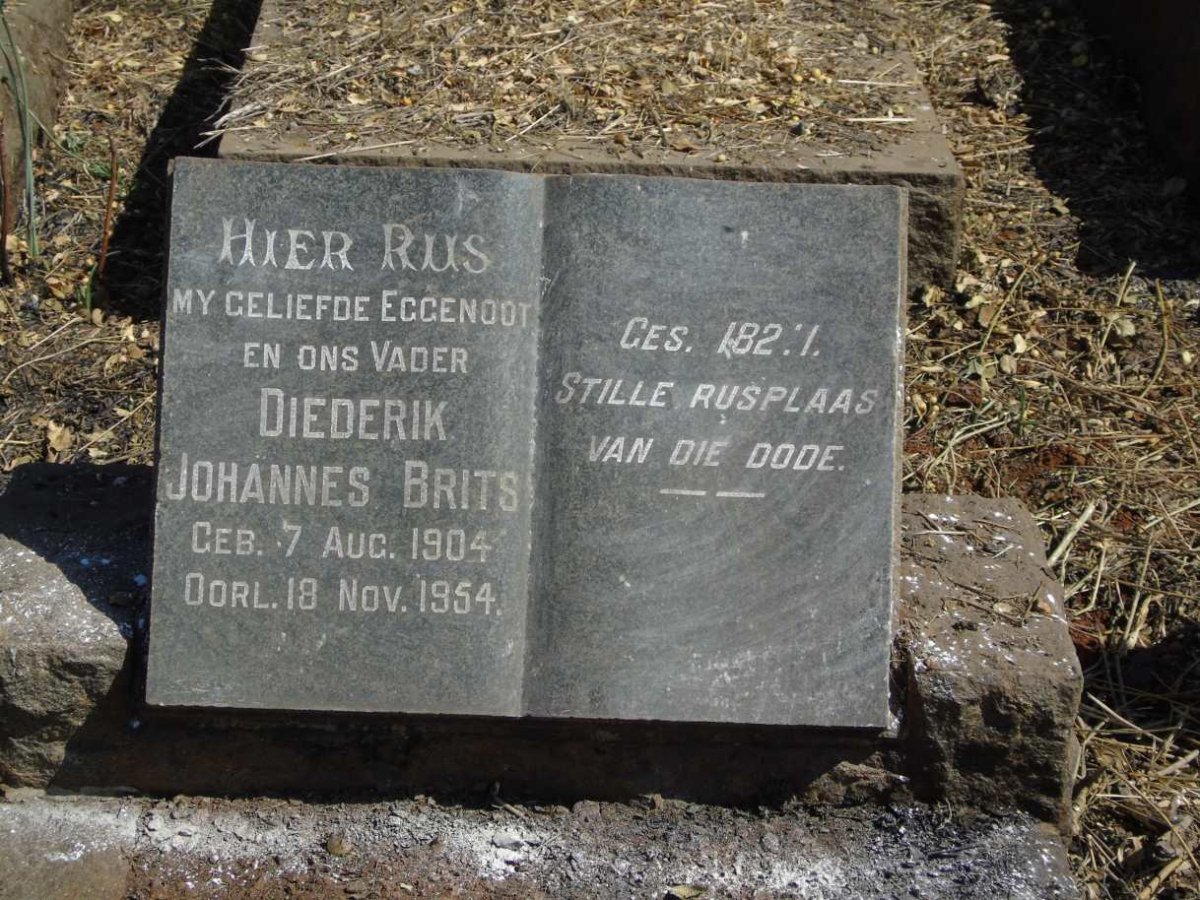 BRITS Diederik Johannes 1904-1954