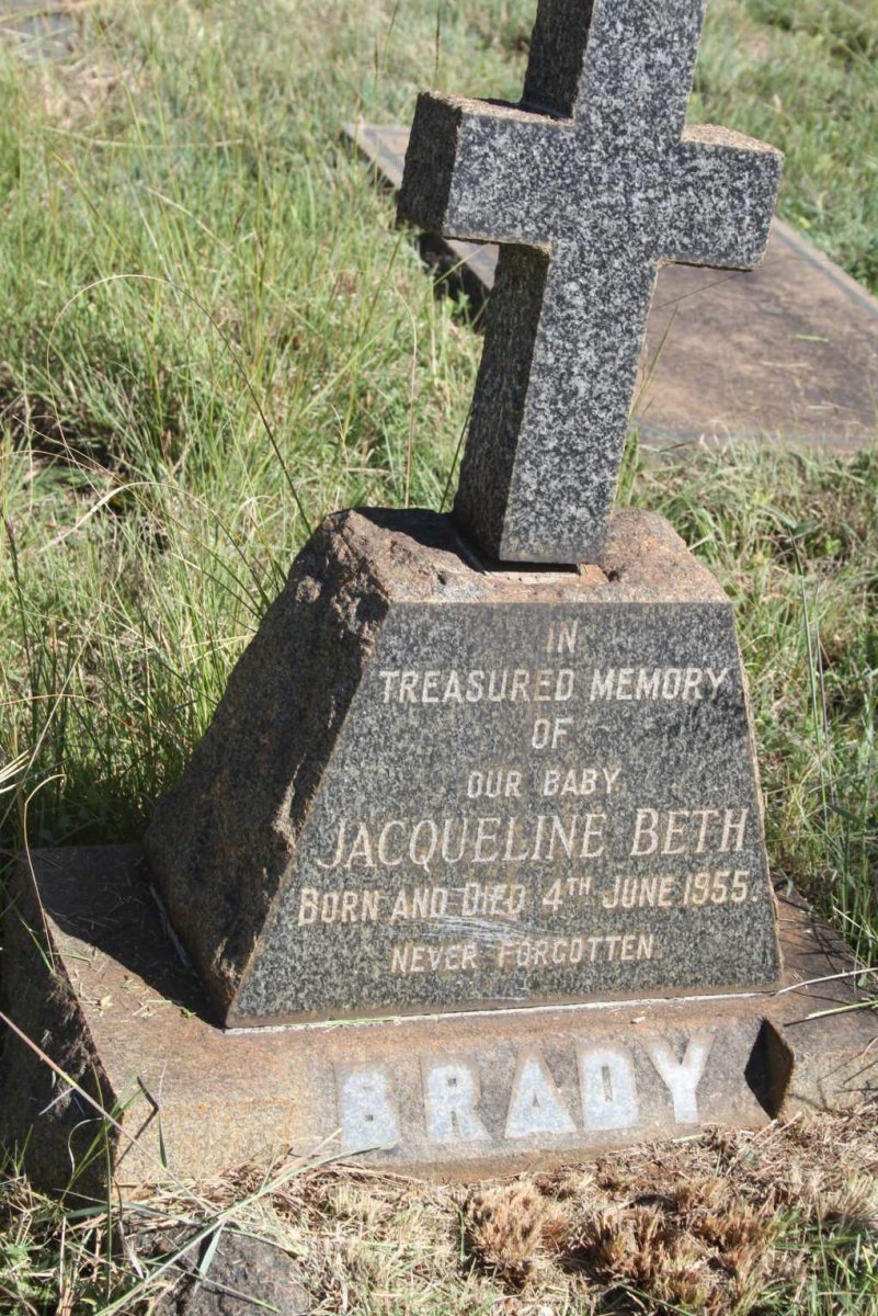 BRADY Jacqueline Beth 1955-1955