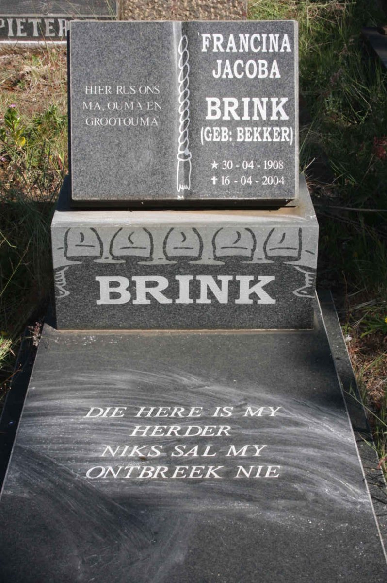 BRINK Francina Jacoba nee BEKKER 1908-2004