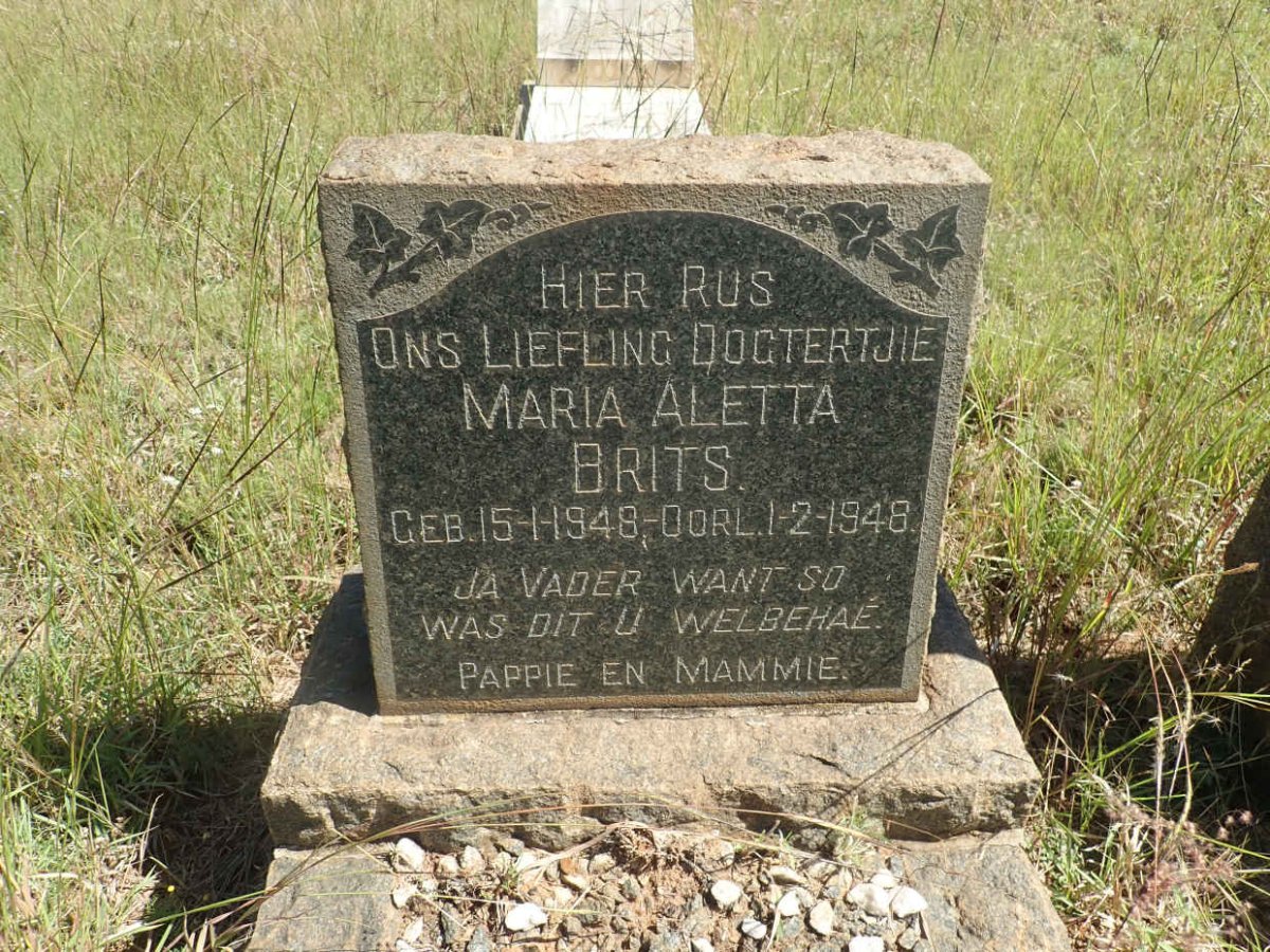 BRITS Maria Aletta 1948-1948