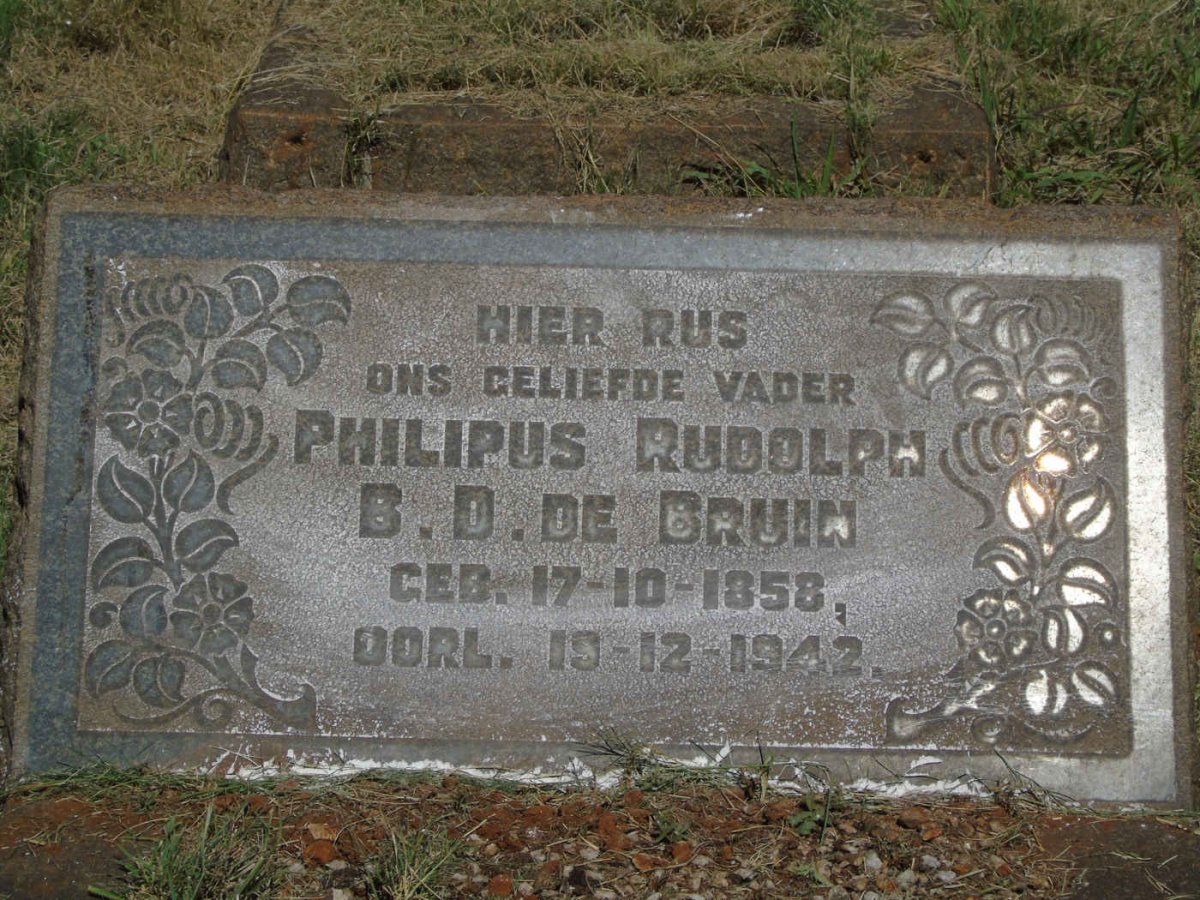 BRUIN Philipus Rudolph B.D., de 1858-1942