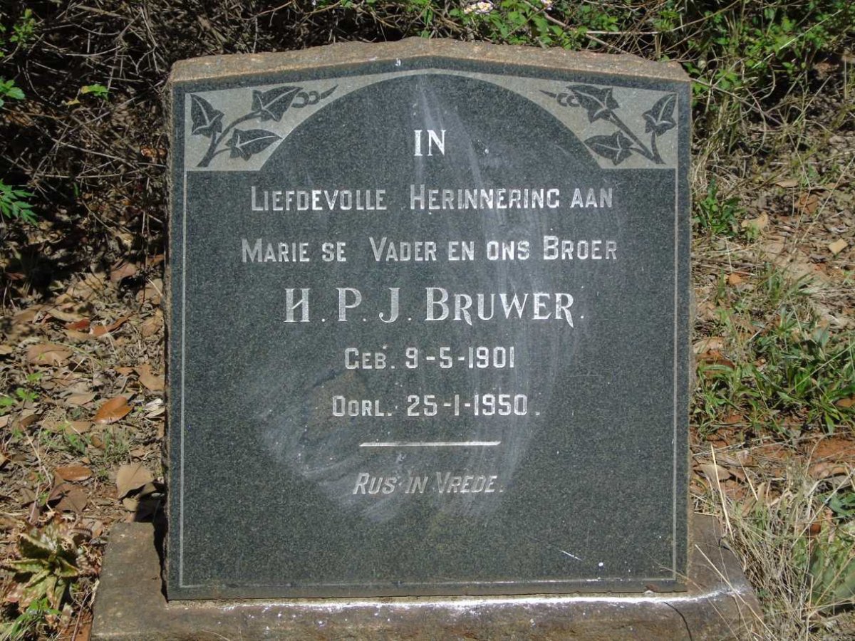 BRUWER H.P.J. 1901-1950