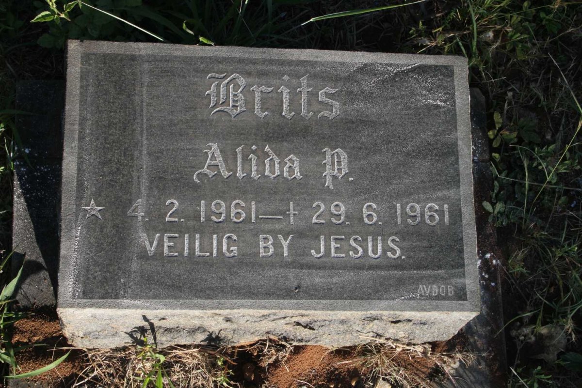 BRITS Alida P. 1961-1961
