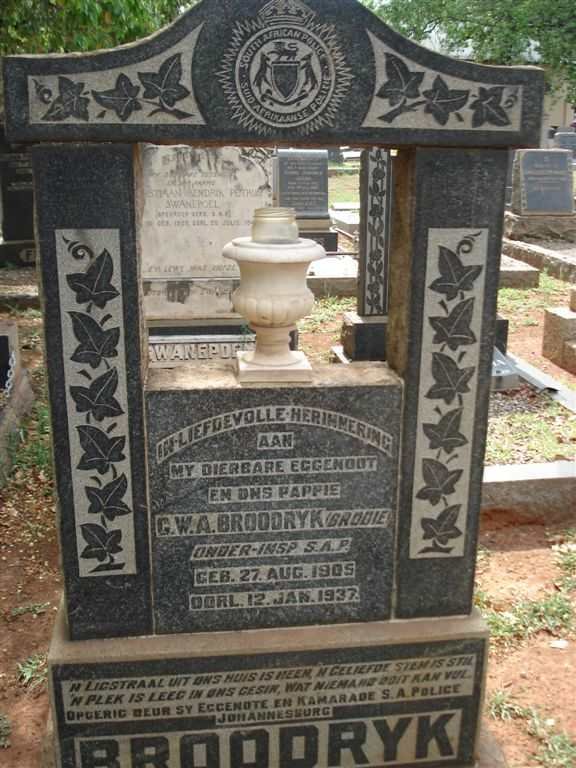 BROODRYK G.W.A. 1905-1937