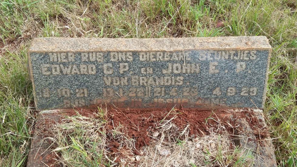 BRANDIS Edward C.P., von 1921-1922 :: VON BRANDIS John E.P. 1923-1923