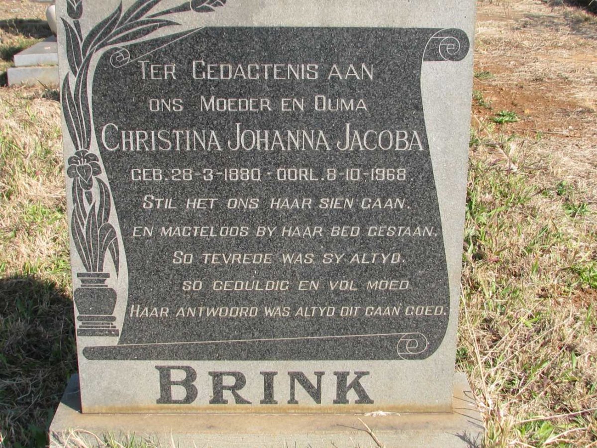 BRINK Christina Johanna Jacoba 1880-1968