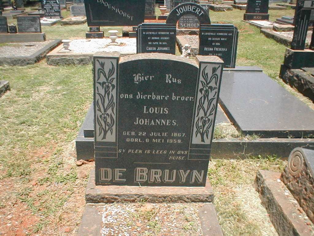 BRUYN Louis Johannes, de 1867-1958