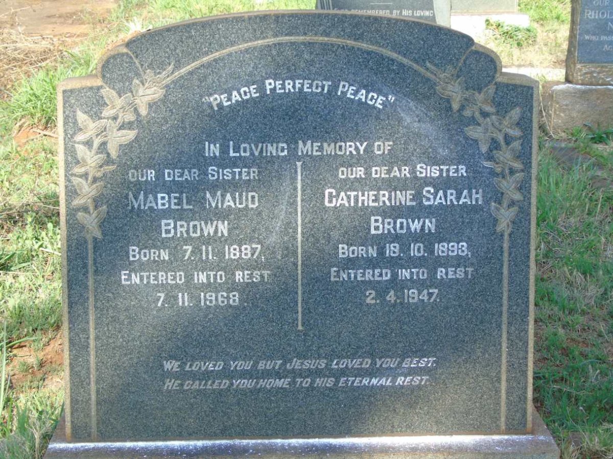 BROWN Mabel Maud 1887-1968 :: BROWN Catherine Sarah 1893-1947