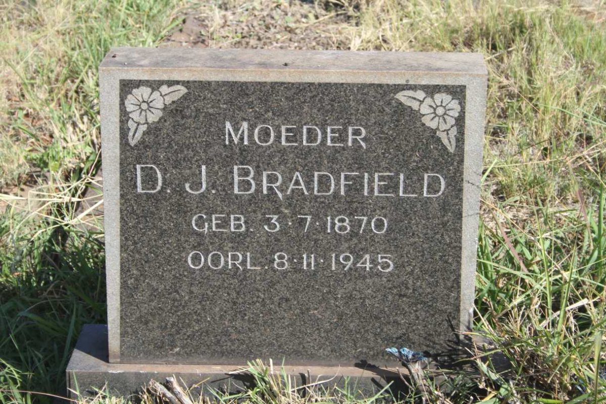 BRADFIELD D.J. 1870-1945