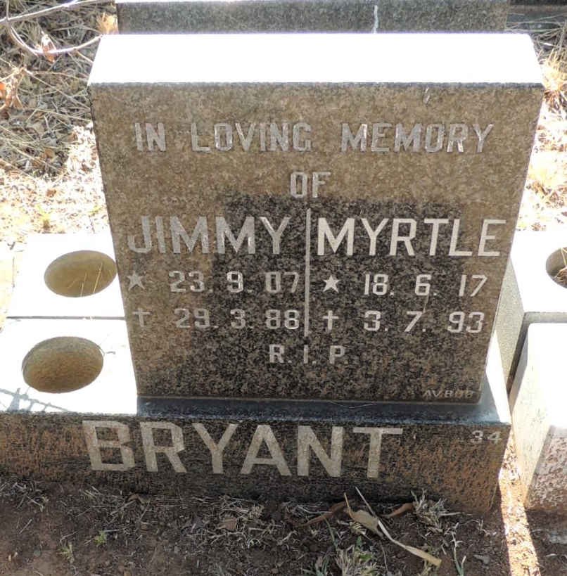 BRYANT Jimmy 1907-1988 & Myrtle 1917-1993