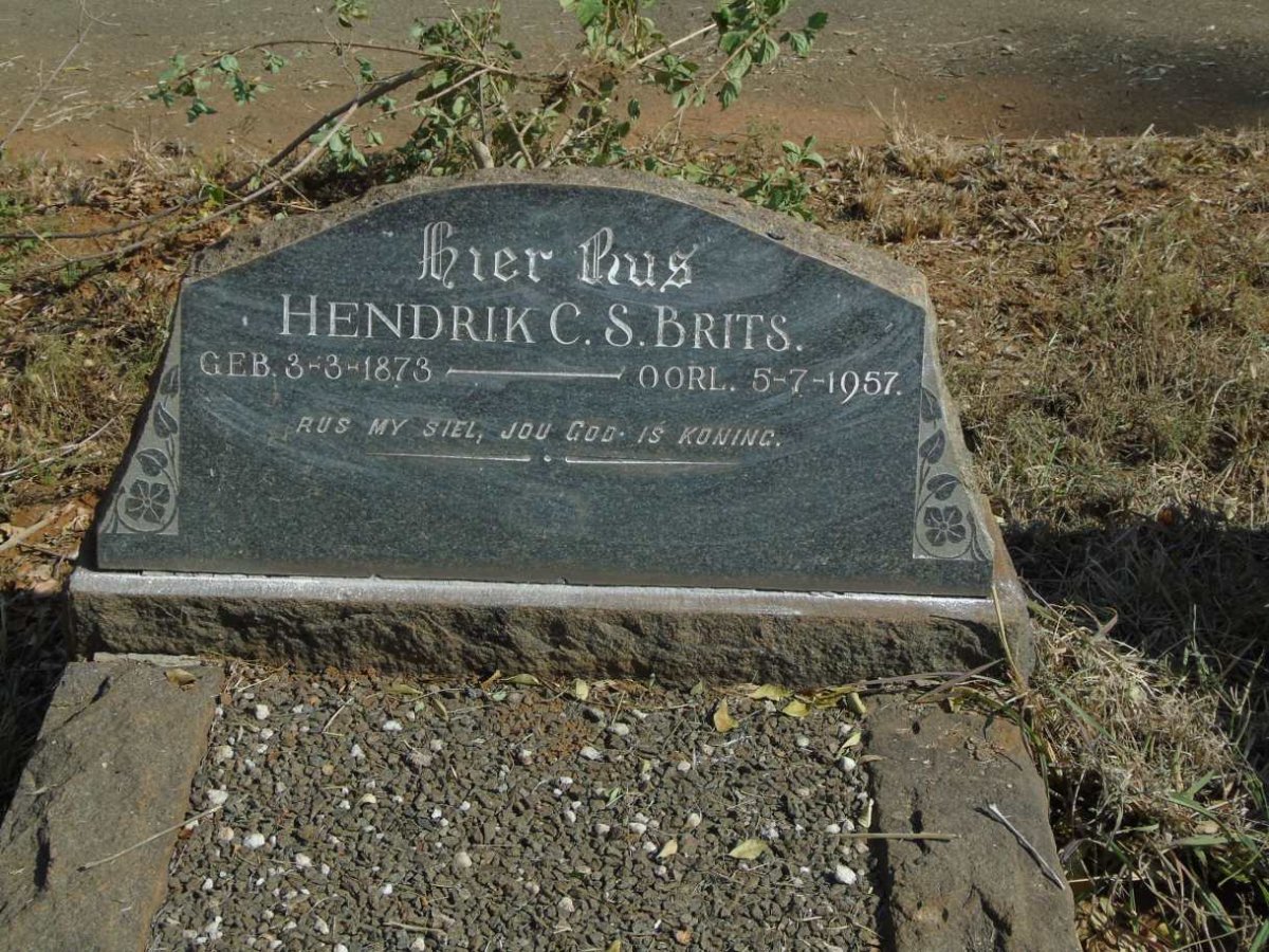BRITS Hendrik C.S. 1873-1957
