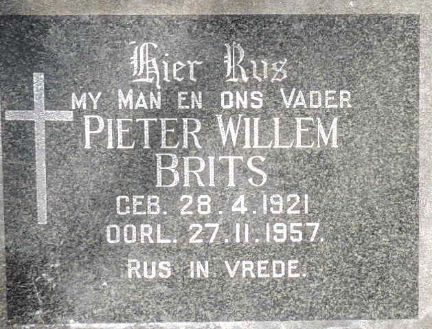 BRITS Pieter Willem 1921-1957