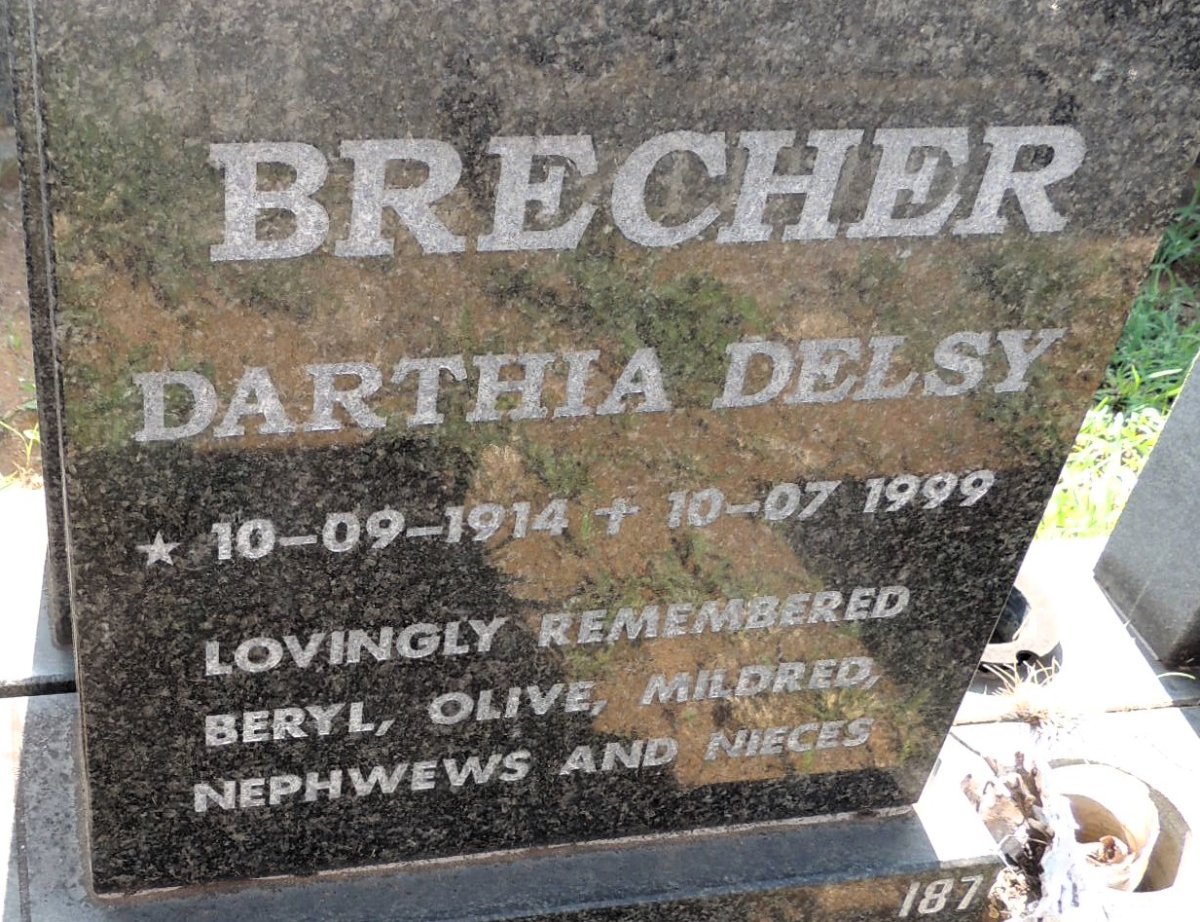 BRECHER Darthia Delsy 1914-1999
