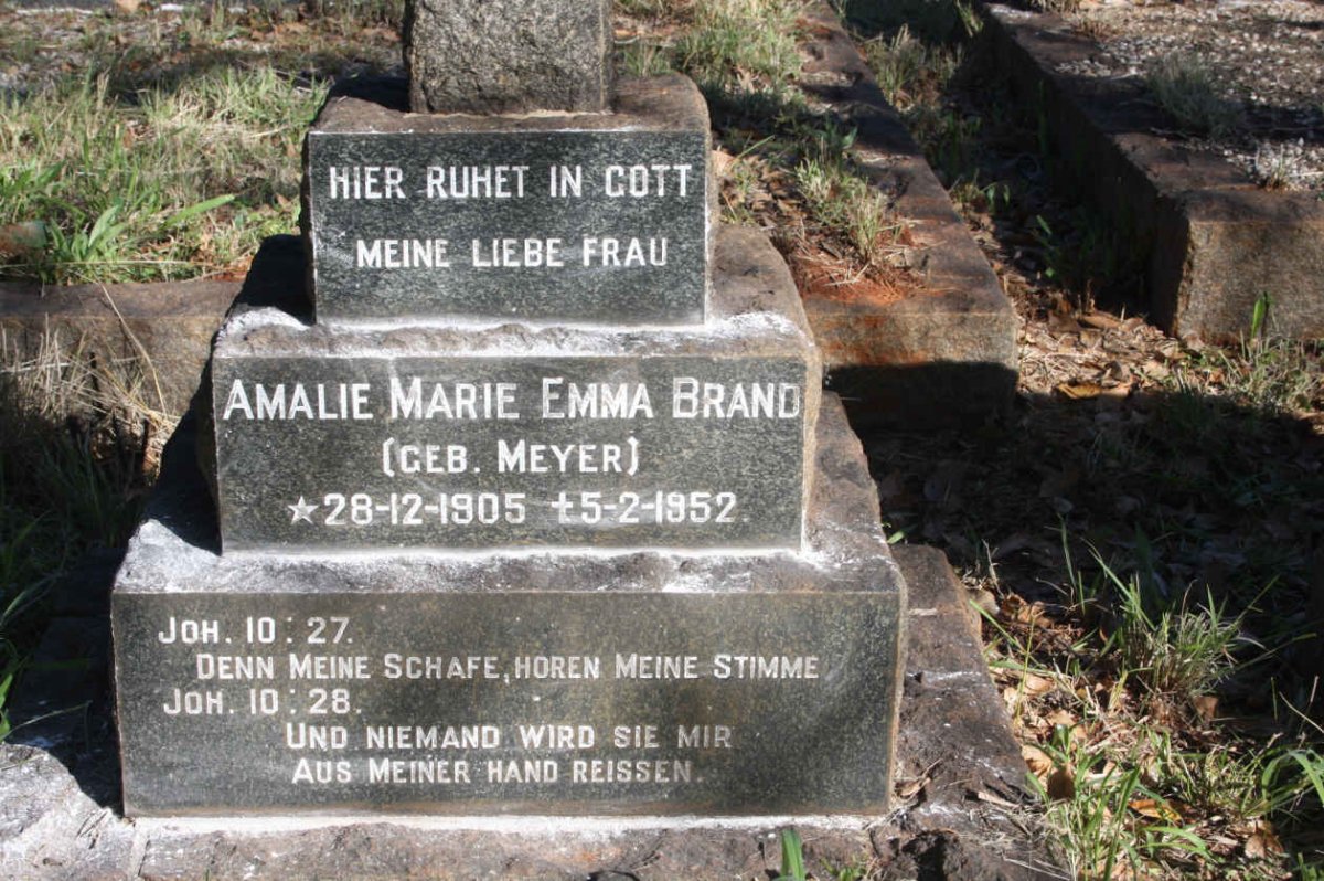 BRAND Amalie Marie Emma nee MEYER 1905-1952