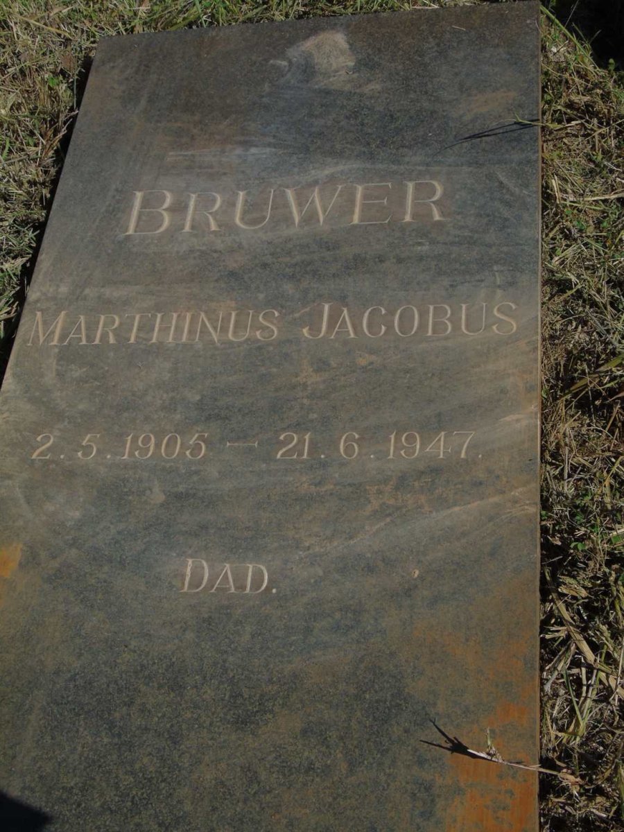 BRUWER Marthinus Jacobus 1905-1947