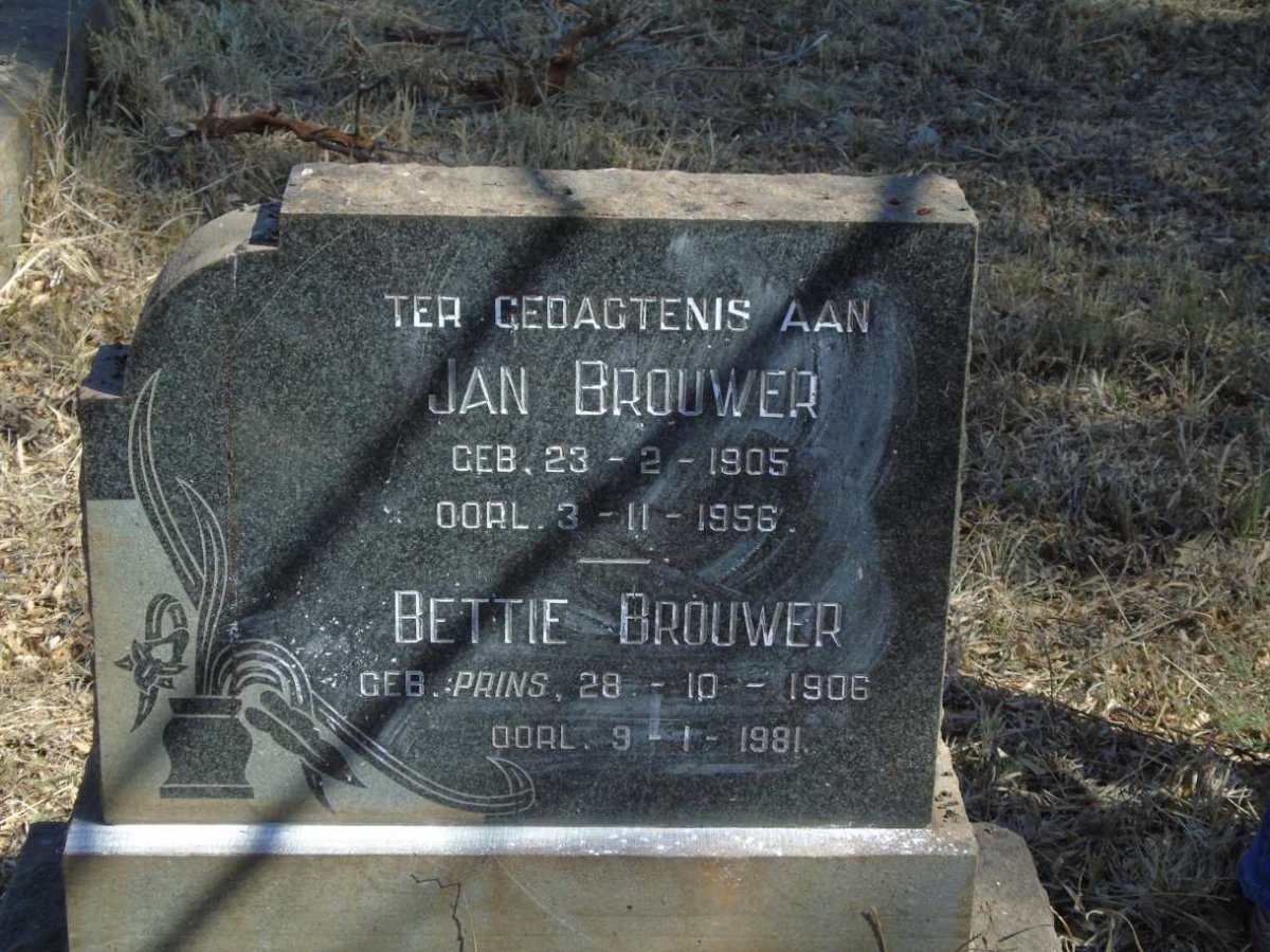 BROUWER Jan 1905-1956 & Bettie PRINS 1906-1981