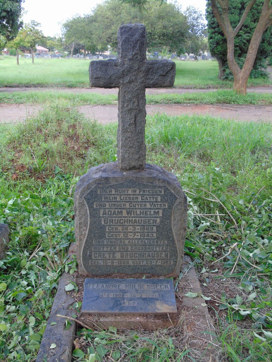 BRUCHHAUSEN Adam Wilhelm 1869-1943 &amp; Grete 1869-1953 :: HULSENBECK Eleanore 1908-1996