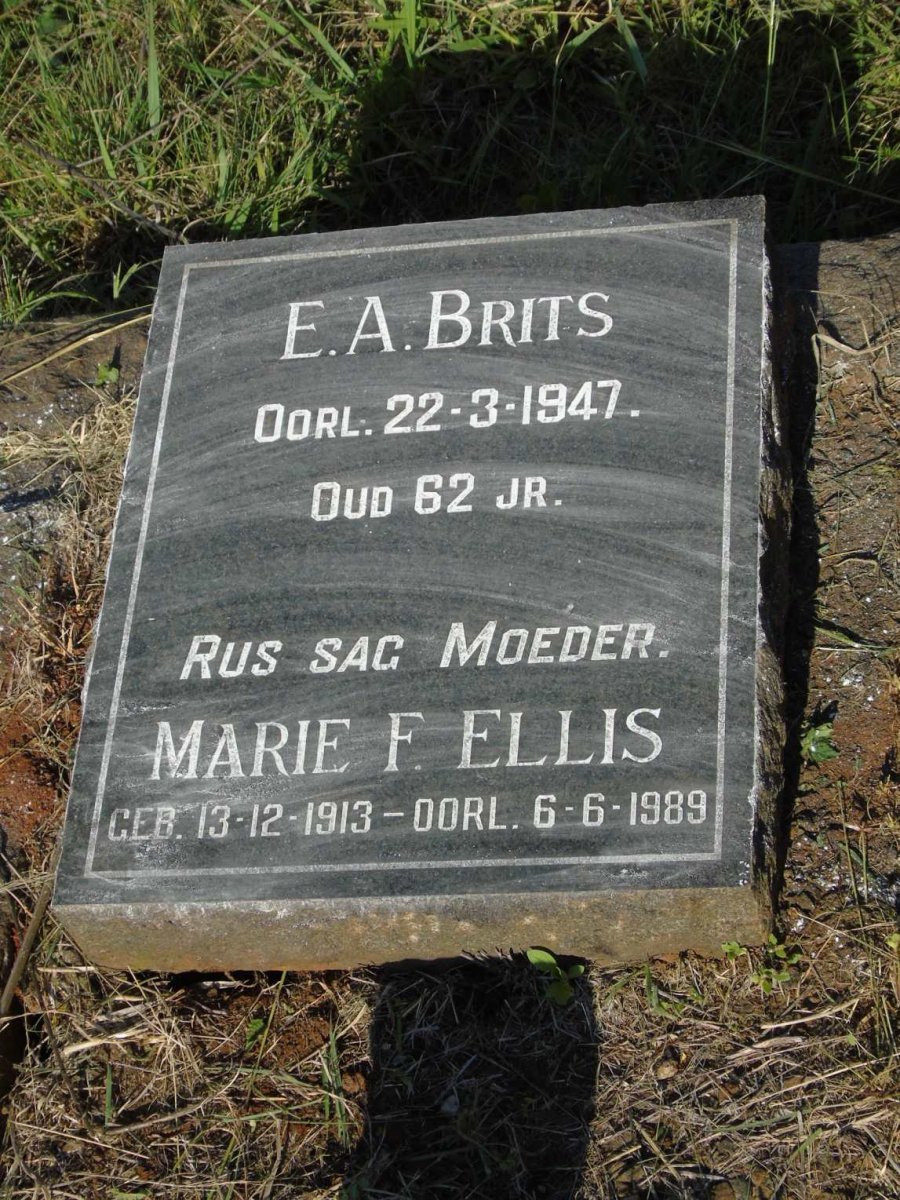 BRITS E.A. -1947 :: ELLIS Marie F. 1913-1989