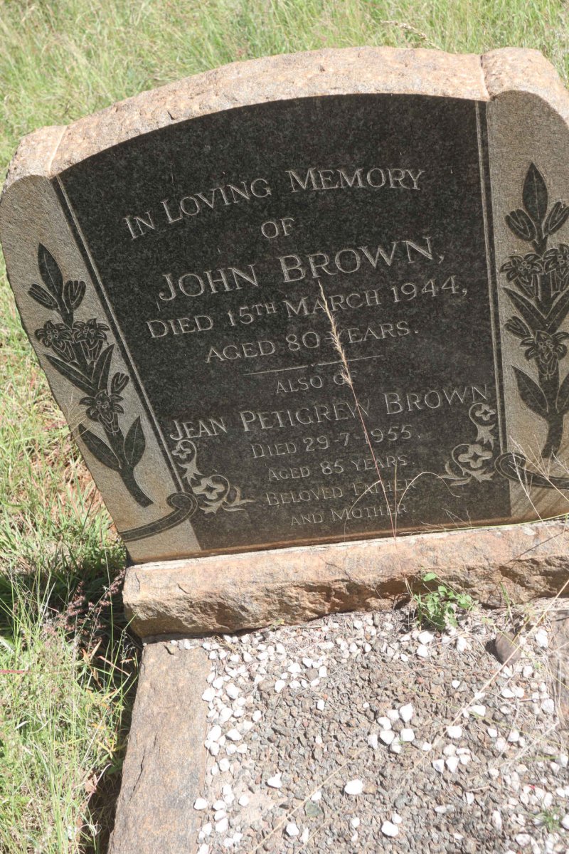 BROWN John -1944 &amp; Jean Petigrew -1955
