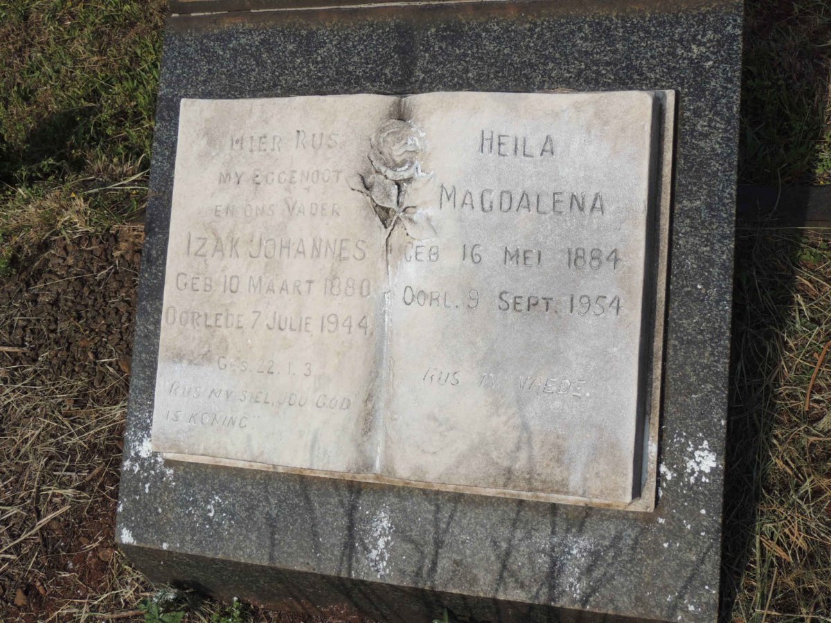 BREYTENBACH Izak Johannes 1880-1944 &amp; Heila Magdalena 1884-1954 (2)