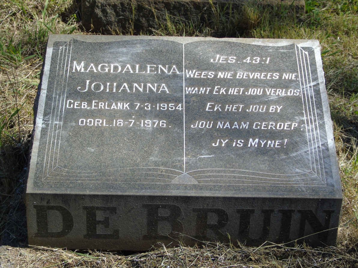 BRUIN Magdalena Johanna, de nee ERLANK 1954-1976