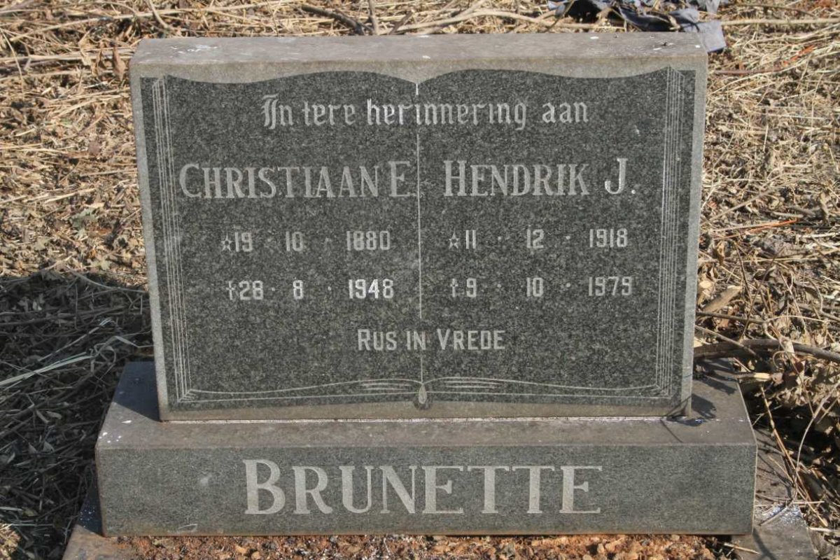 BRUNETTE Christiaan E. 1880-1948 :: BRUNETTE Hendrik J. 1918-1979
