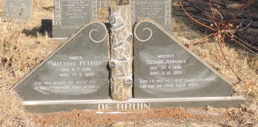 BRUIN Matthys Petrus, de 1895-1955 & Susara Johanna 1895-1965