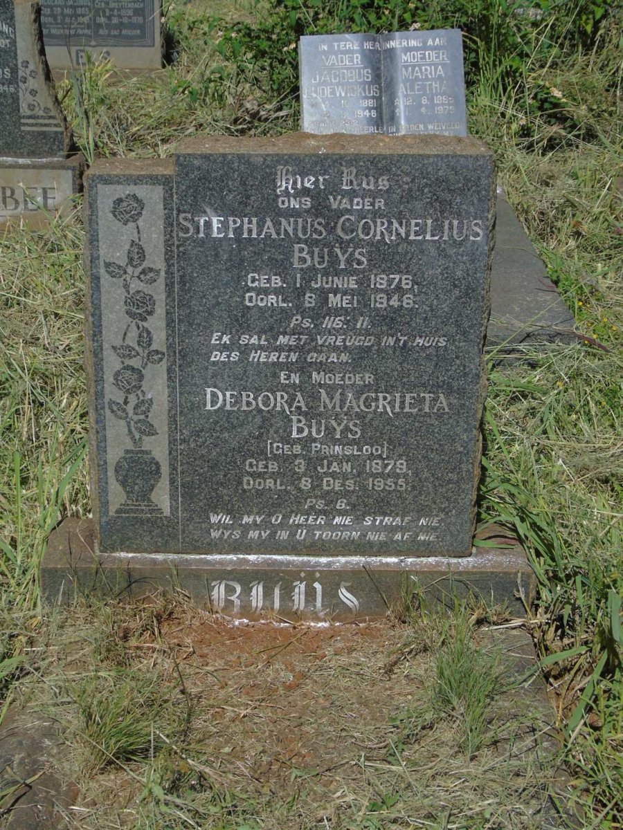 BUYS Stephanus Cornelius 1876-1946 & Debora Magrieta PRINSLOO 1879-1955