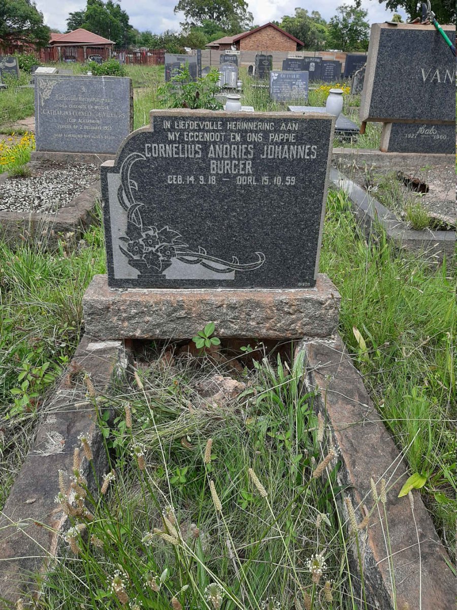 BURGER Cornelius Andries Johannes 1918-1959