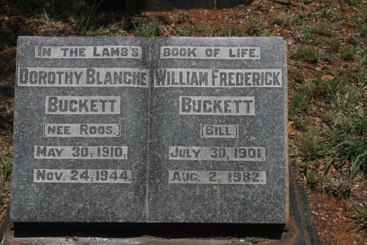 BUCKETT William Frederick 1901-1982 & Dorothy Blanche ROOS 1910-1944