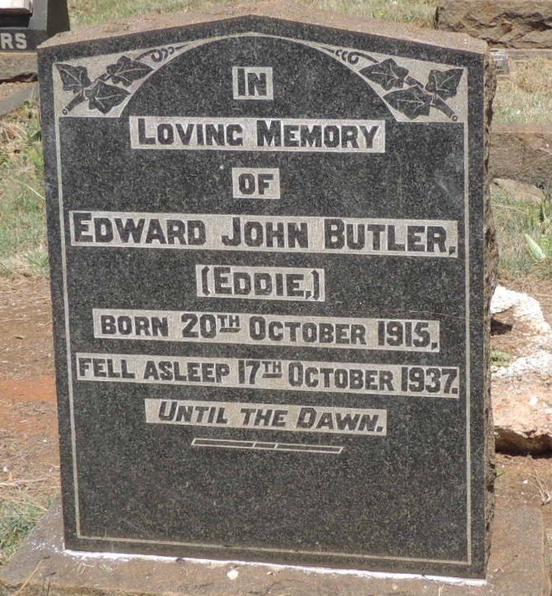 BUTLER Edward John 1915-1937
