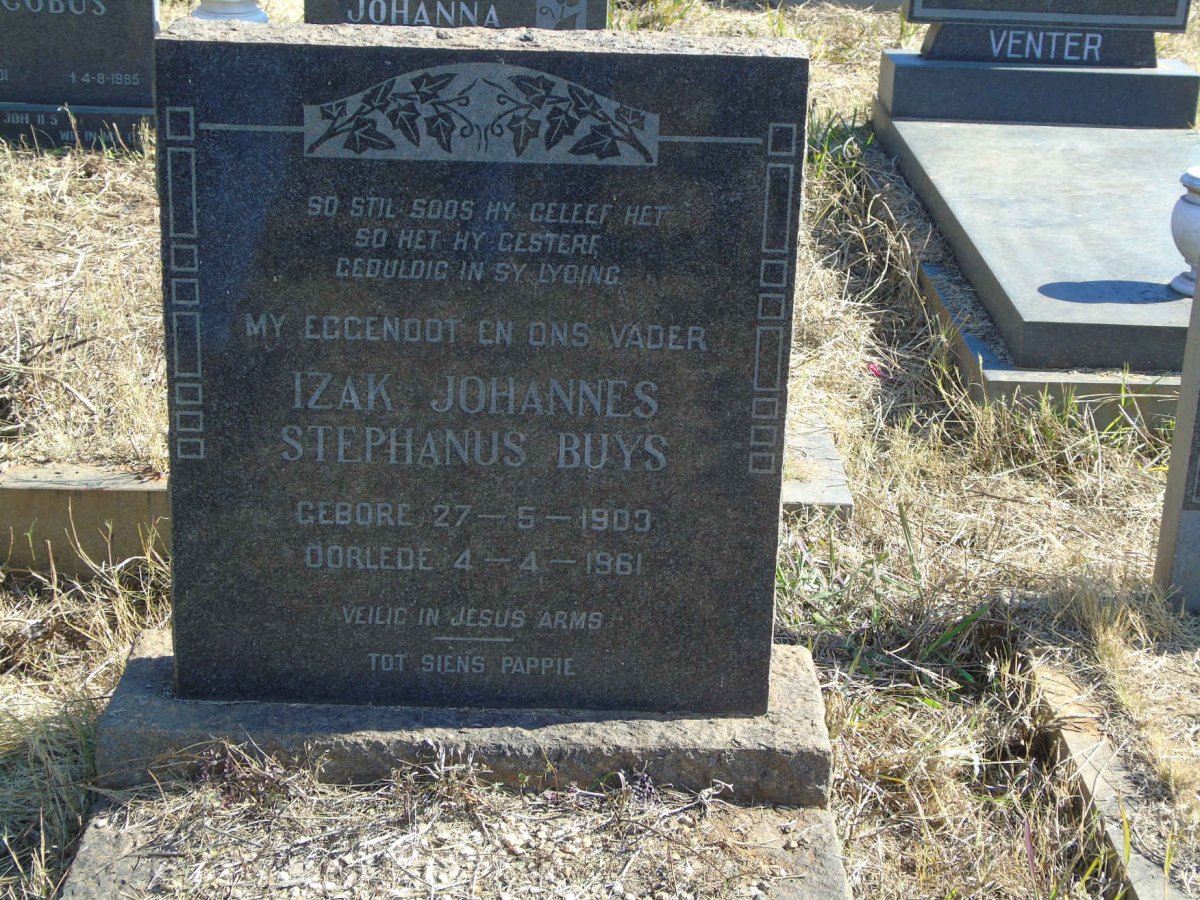 BUYS Izak Johannes Stephanus 1903-1961