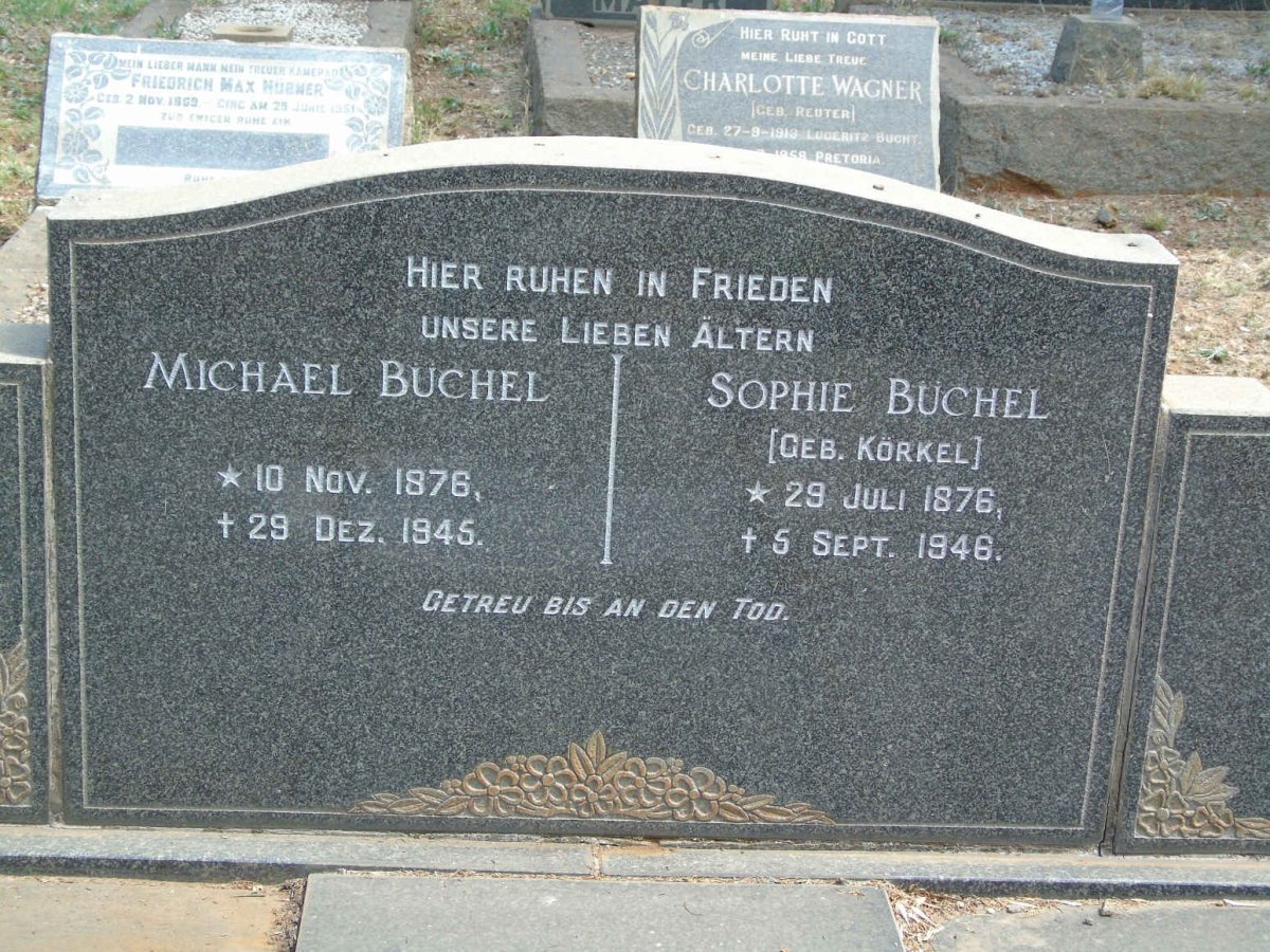 BUCHEL Michael 1876-1945 &amp; Sophie KORKEL 1876-1946