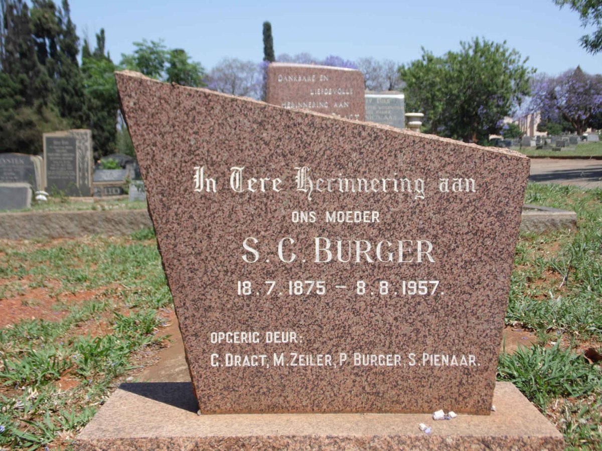 BURGER S.C. 1875-1957