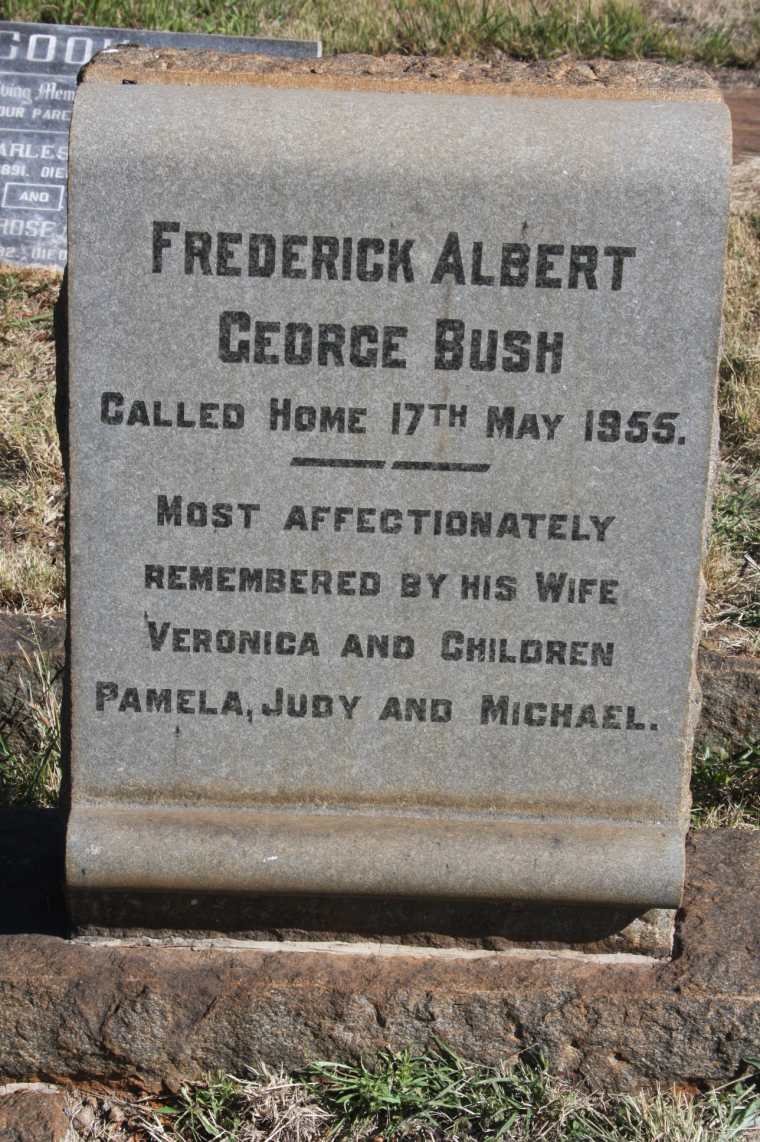 BUSH Frederick Albert George -1955