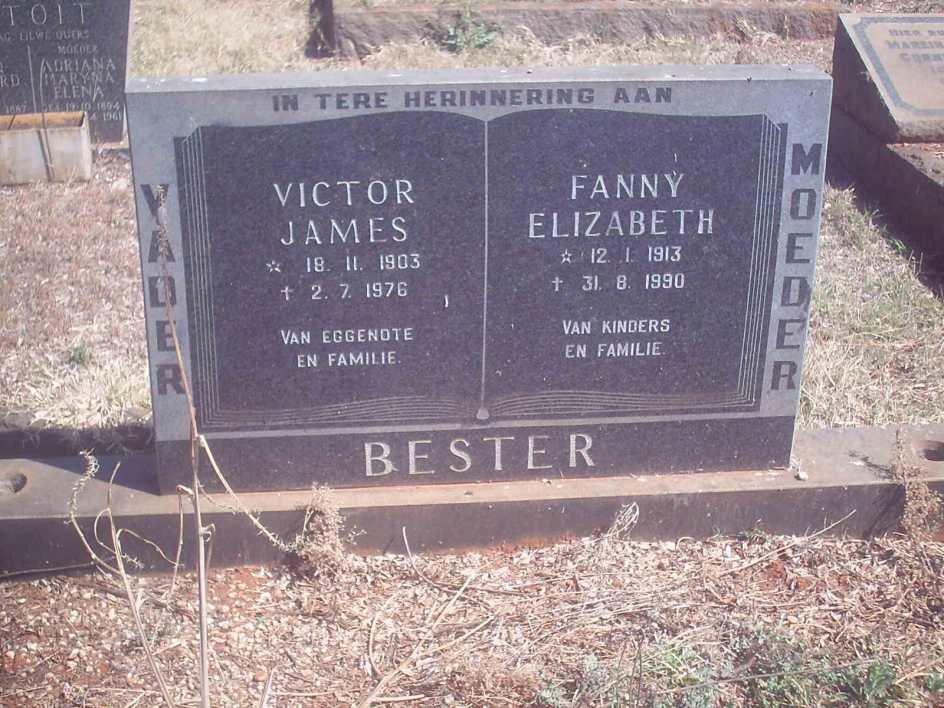 BESTER Victor James 1903-1976 &amp; Fanny Elizabeth 1913-1990