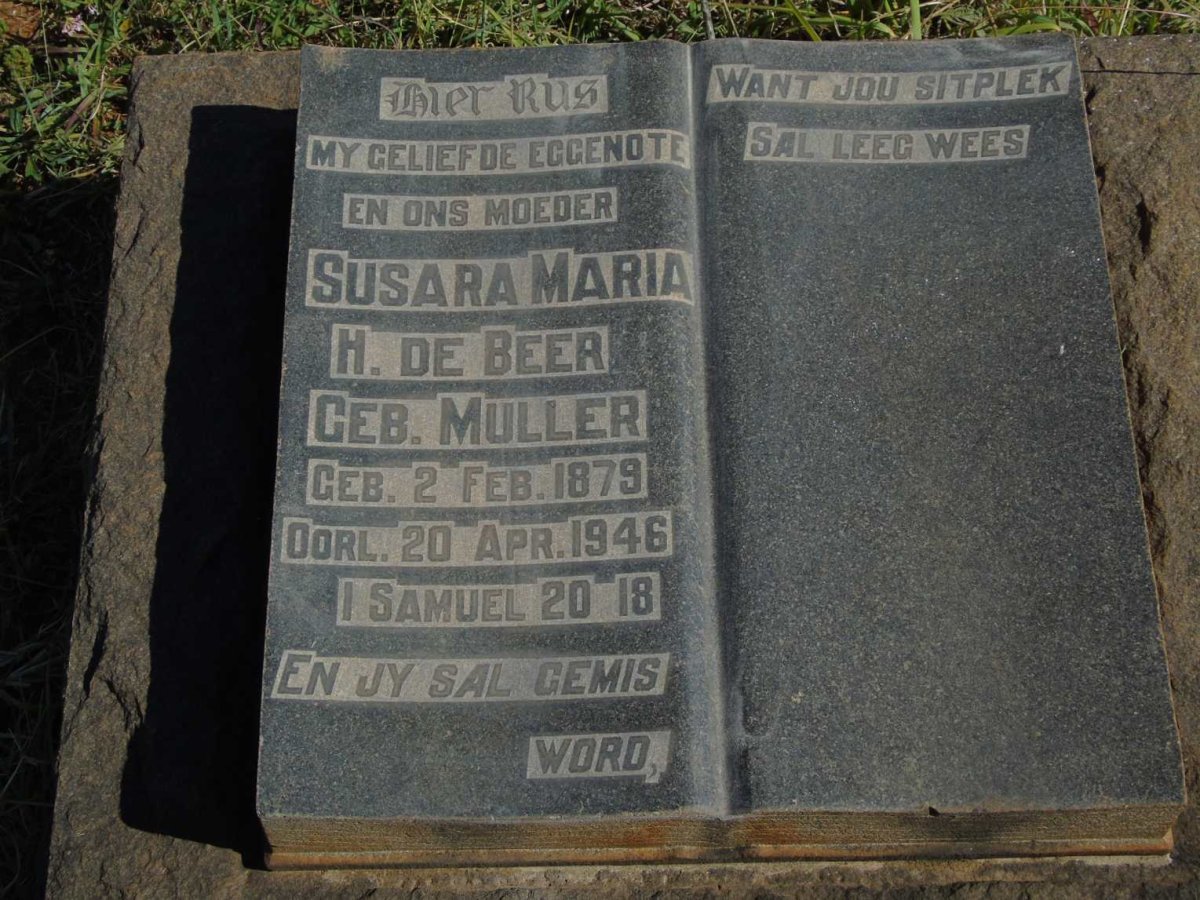 BEER Susara Maria H., de nee MULLER 1879-1946