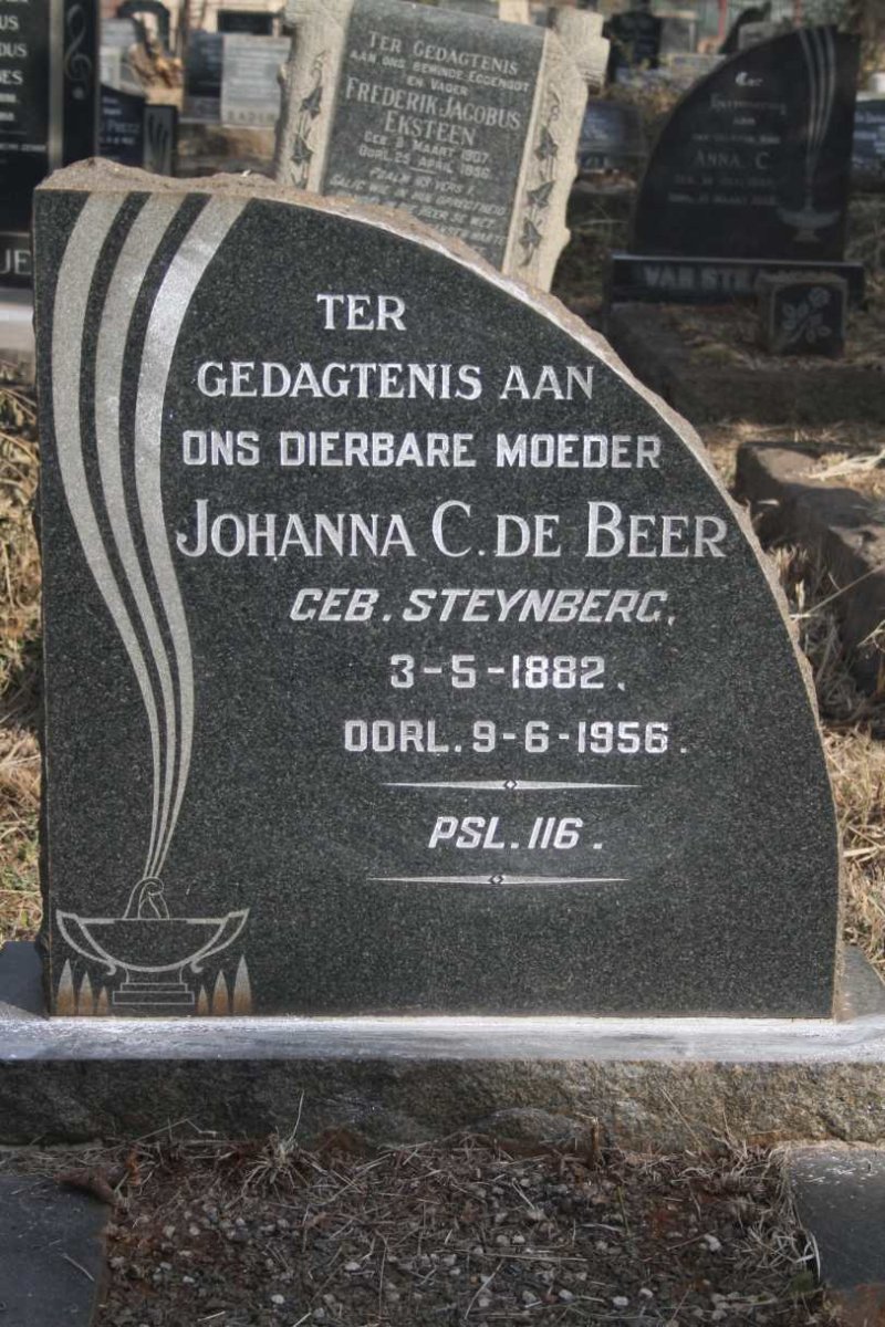 BEER Johanna C., de nee STEYNBERG 1882-1956
