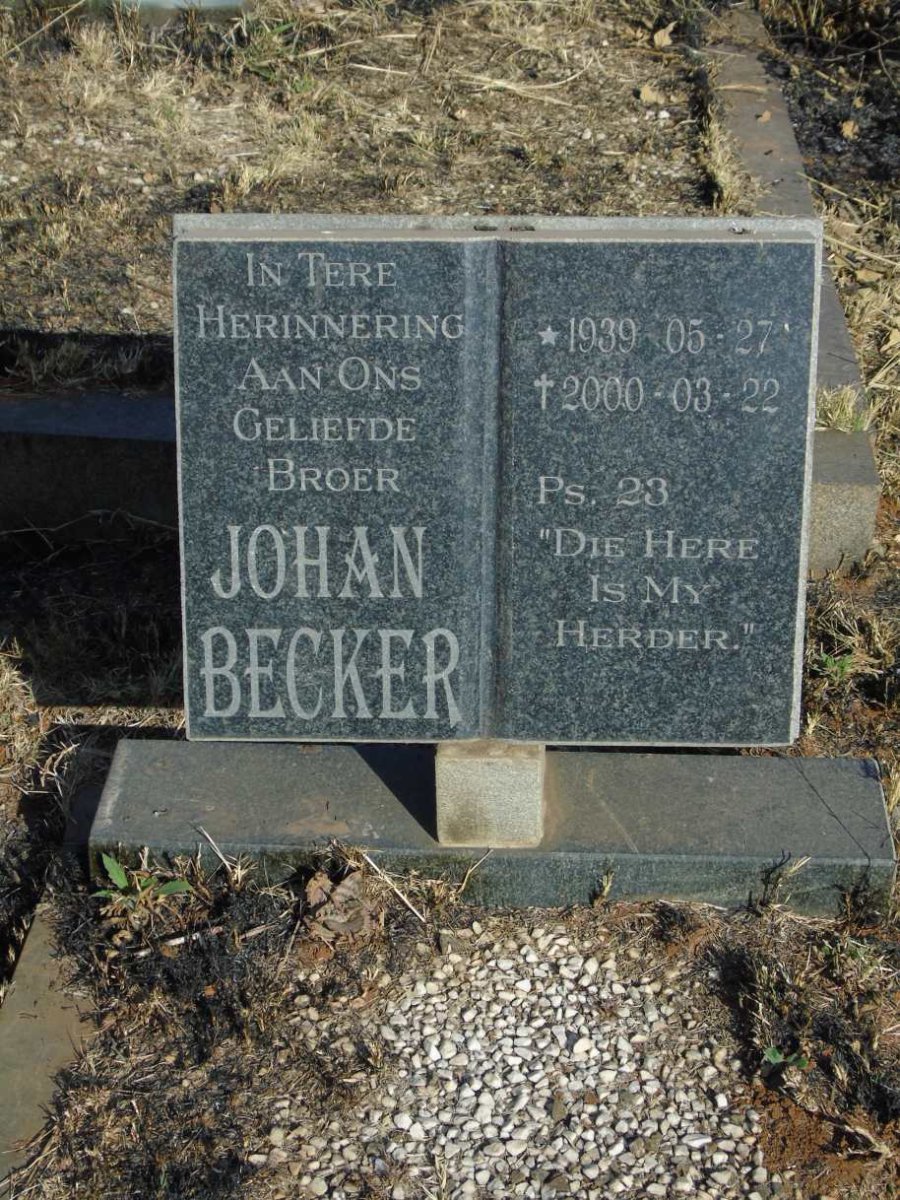 BECKER Johan 1939-2000