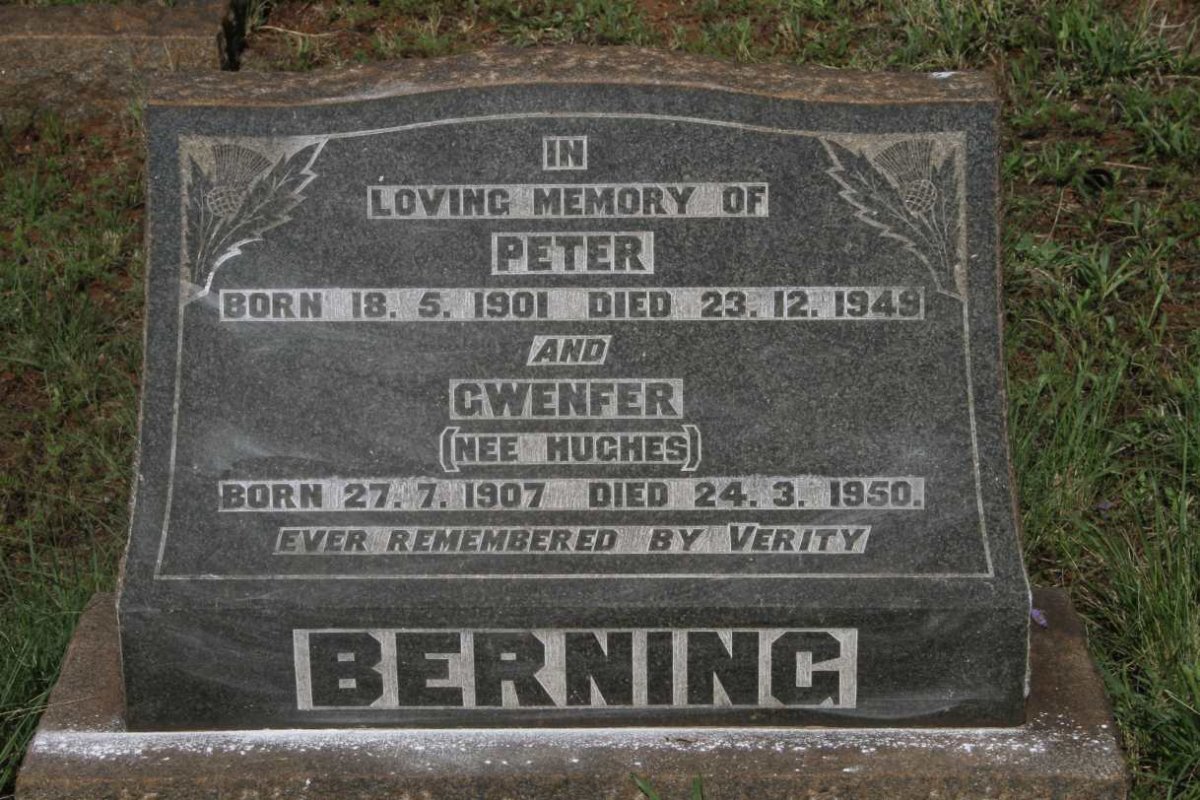 BERNING Peter 1901-1949 & Gwenfer HUGHES 1907-1950