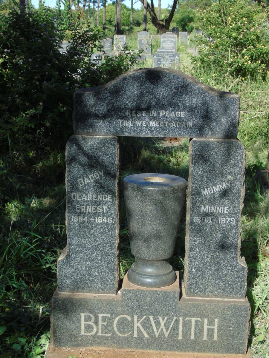 BECKWITH Clarence Ernest 1884-1946 & Minnie 1893-1979