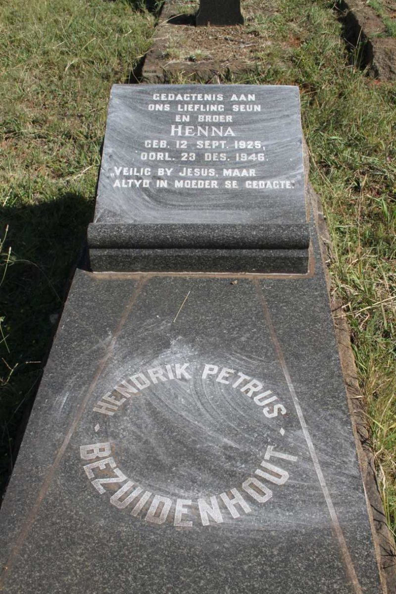 BEZUIDENHOUT Hendrik Petrus 1925-1946