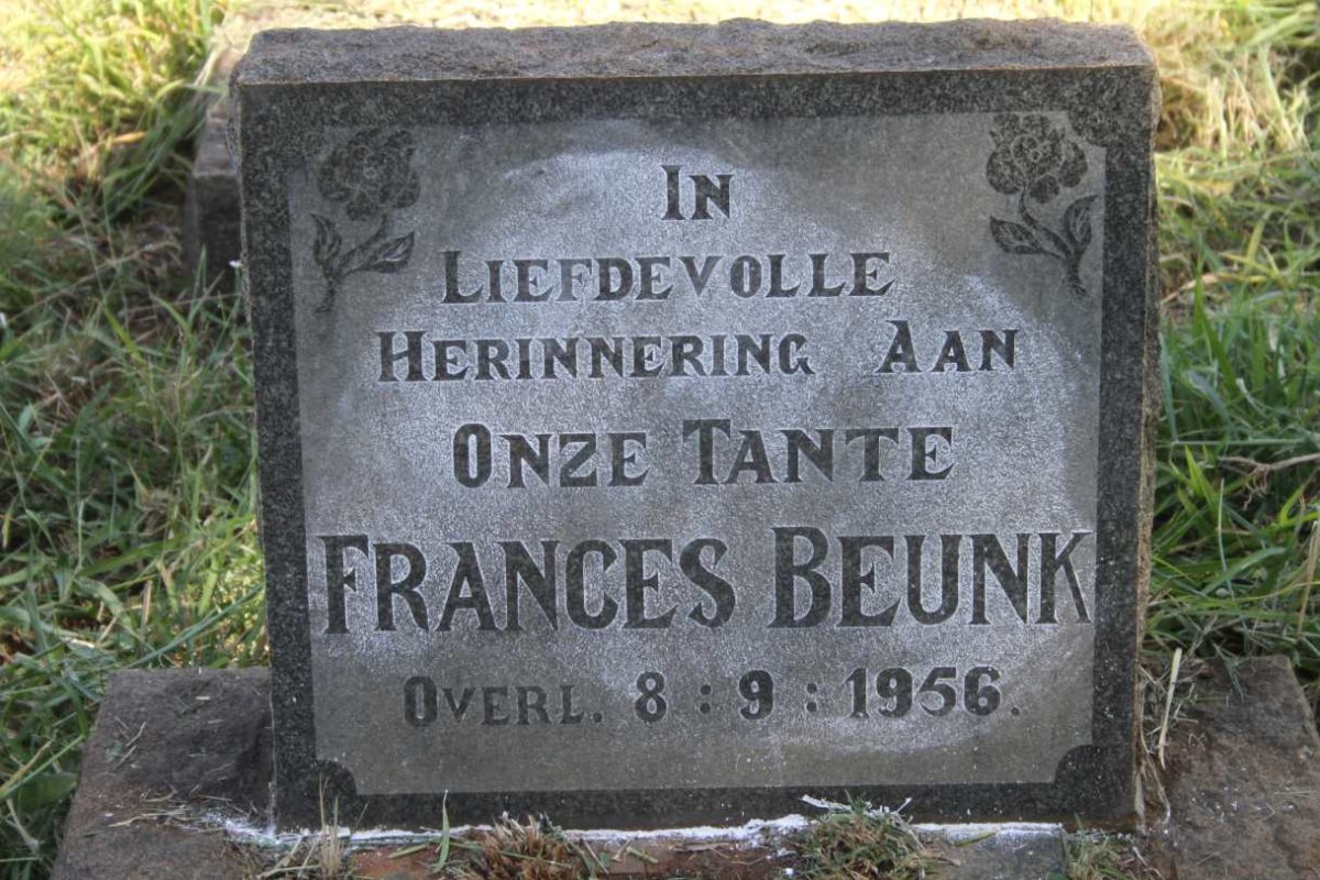 BEUNK Frances -1956