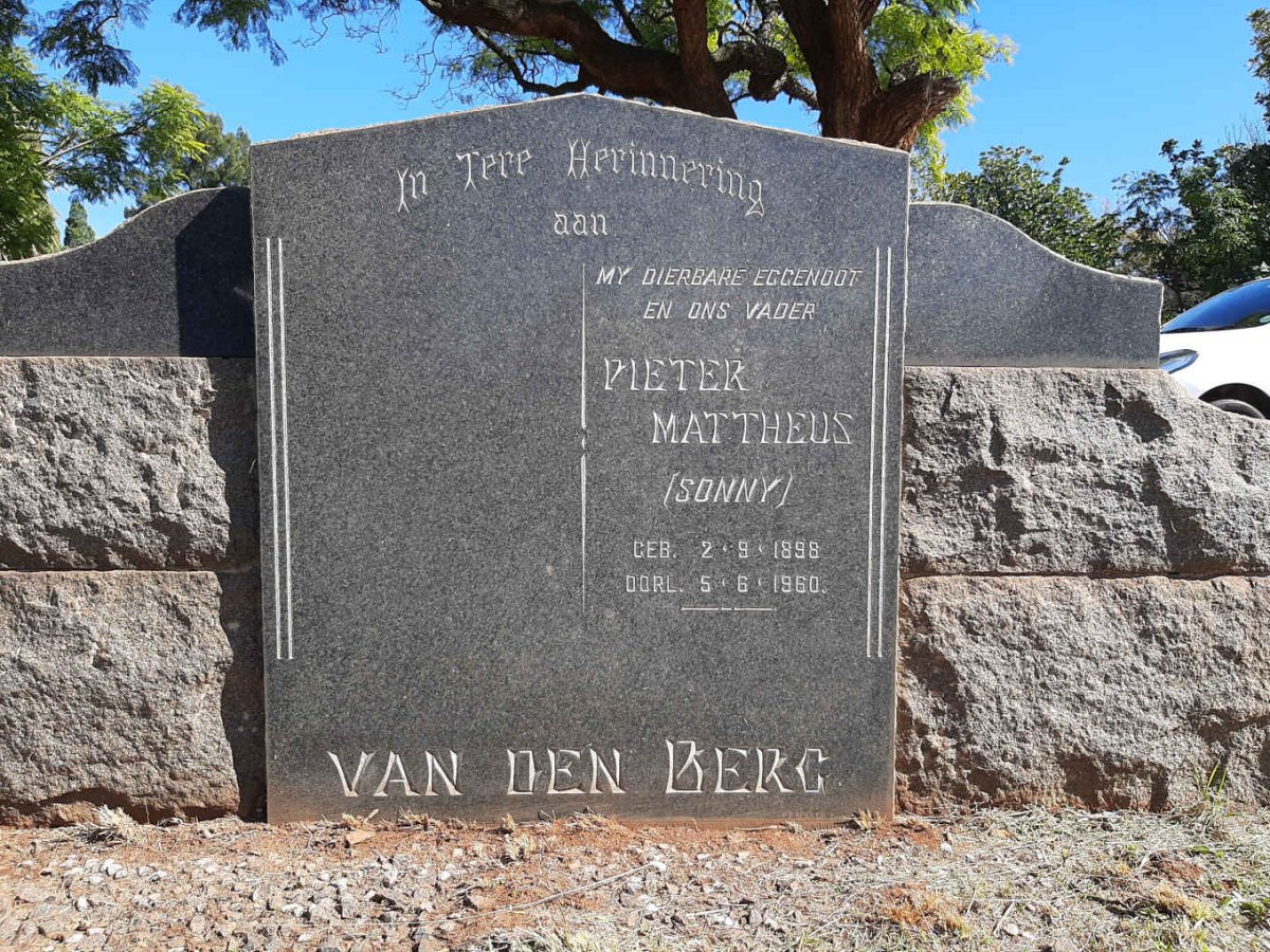 BERG Pieter Mattheus, van den 1898-1960