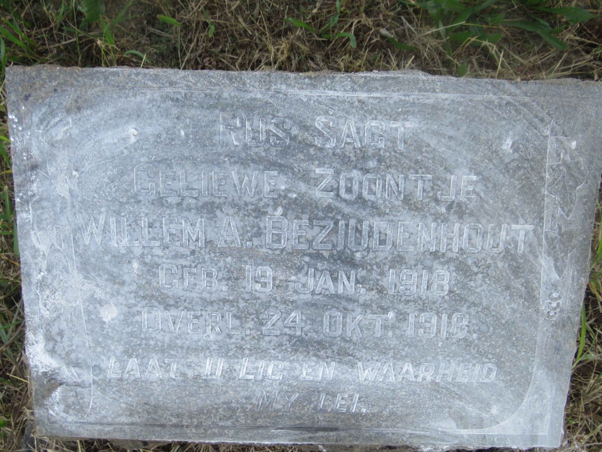 BEZIUDENHOUT Willem A. 1918-1918